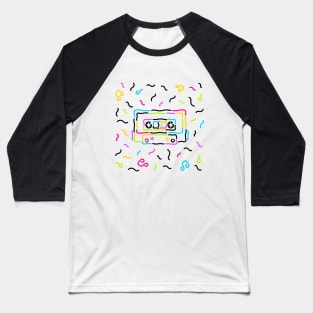 Retro Cassette Memphis Style Baseball T-Shirt